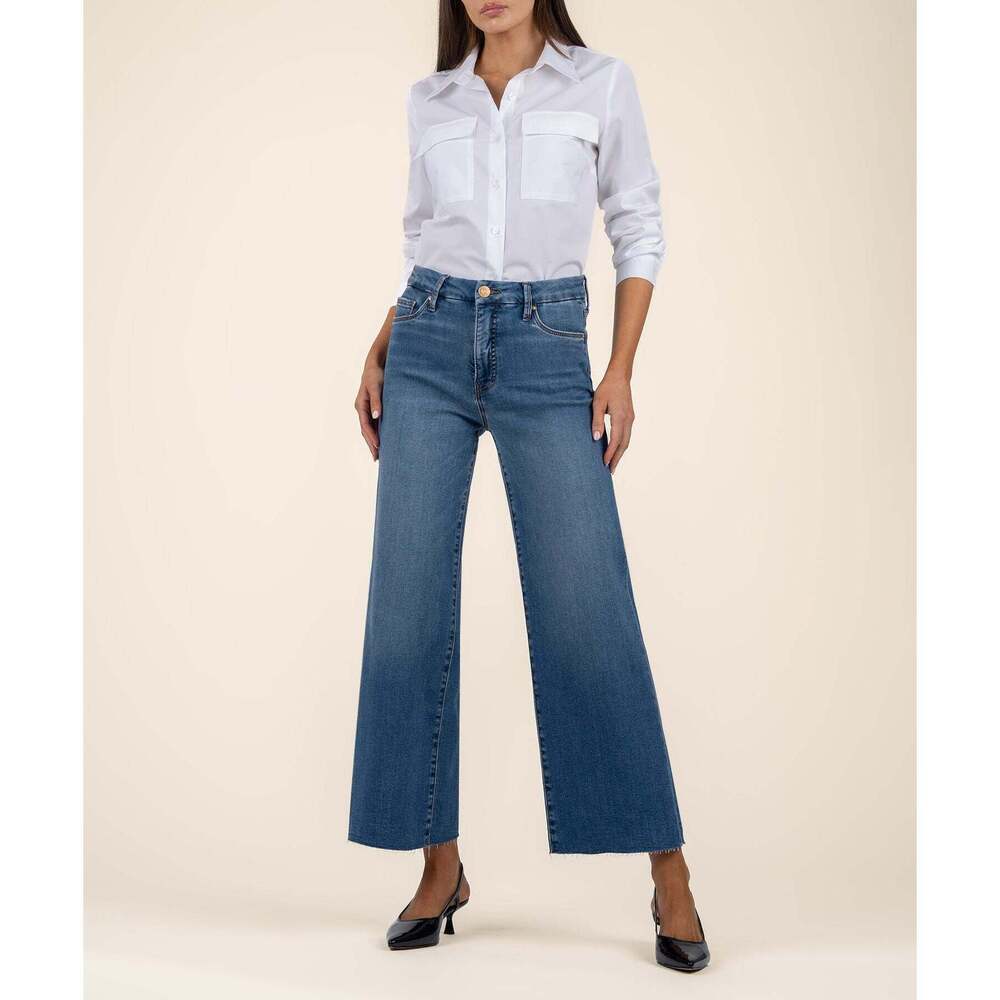 Kut from the Kloth Meg High Rise Wide Leg, Petite Size 4P / Milestone W/Medium